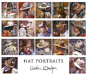 Hat Portraits, 24 x 28, by Linda Loeschen